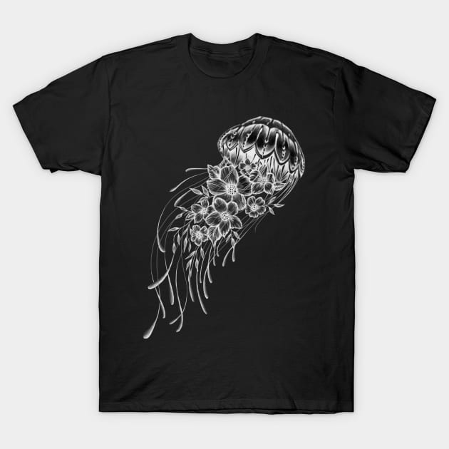 Jellyfish flower design T-Shirt by Rachellily